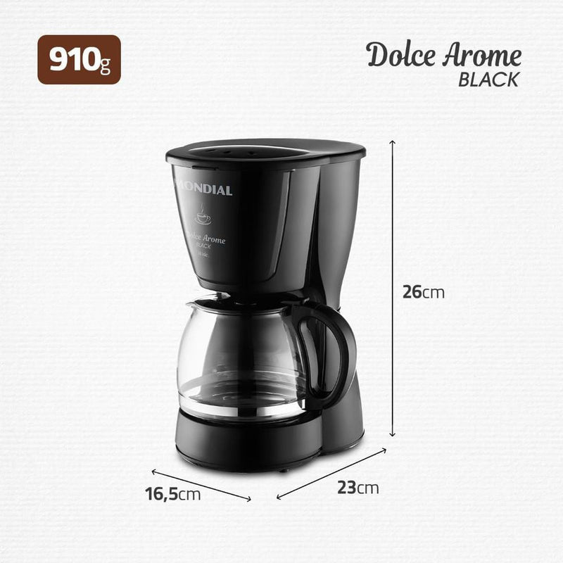 Cafeteira Elétrica Mondial Dolce Arome Black C-30-18x-fb - 220v