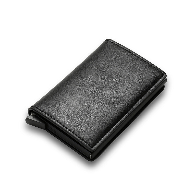 Carteira masculina de fibra de carbono anti-roubo