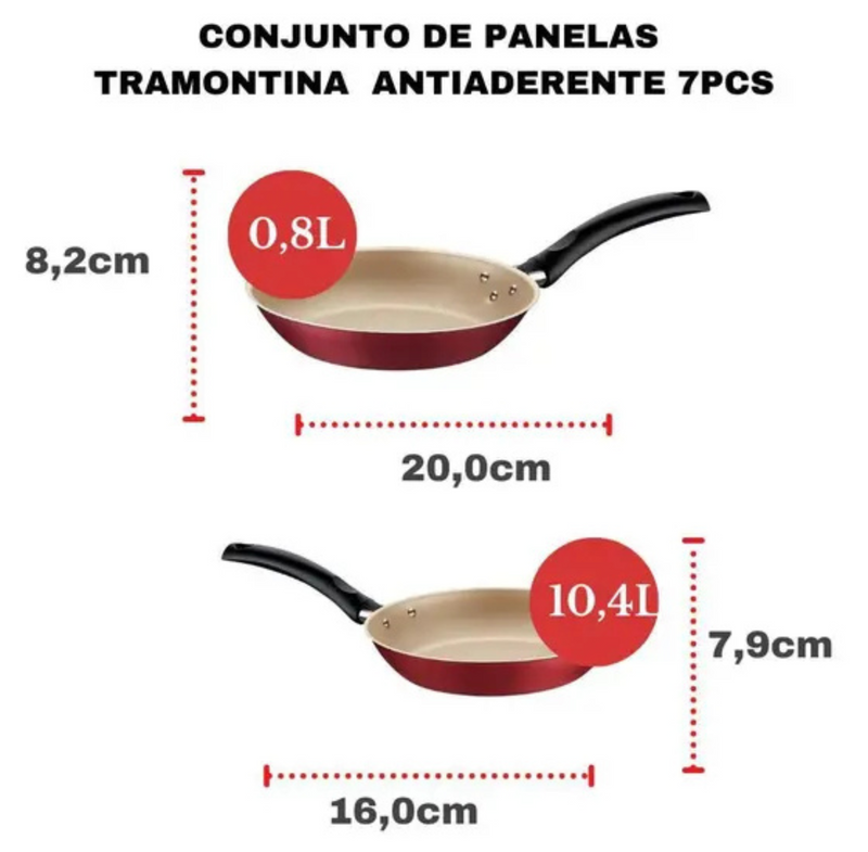Jogo de Panelas Tramontina Turim 7 Pçs