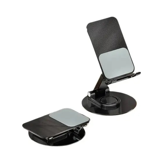 Suporte para Celular e Tablet - Dobrável, Giratório 360° e de Metal Cinza - Supmetal