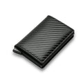 Carteira masculina de fibra de carbono anti-roubo