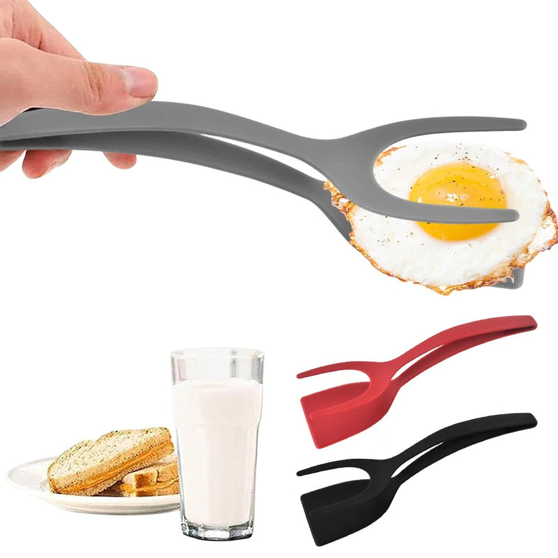 Espátula antiaderente com aperto para ovos, tapioca, torrada - Egglip 2 em 1