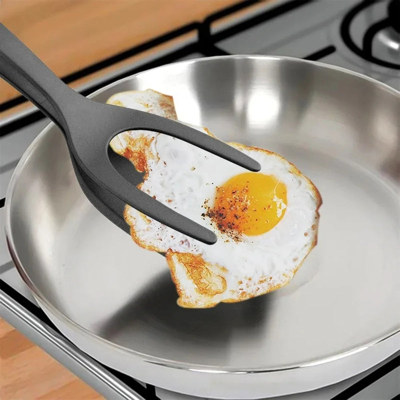 Espátula antiaderente com aperto para ovos, tapioca, torrada - Egglip 2 em 1